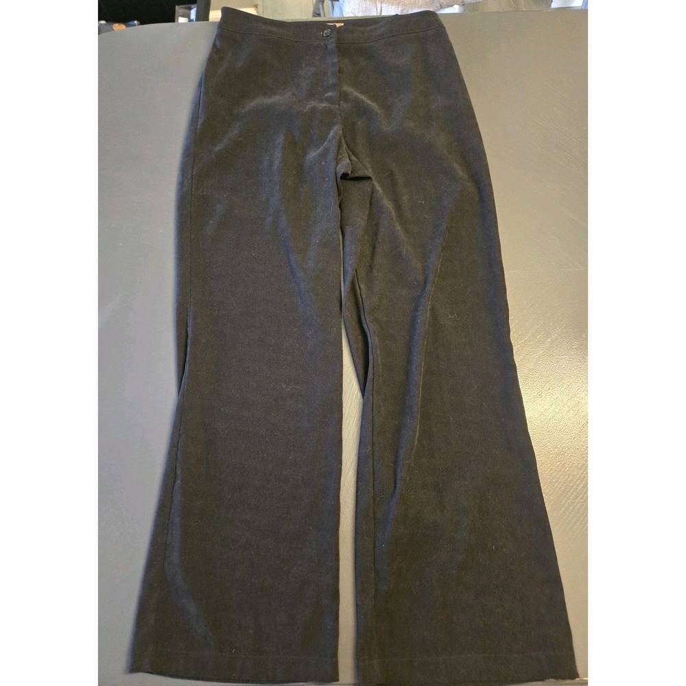 Notations Petite Black Wide Leg Trousers Stretch Dress Pants PMOP0108 Size PL